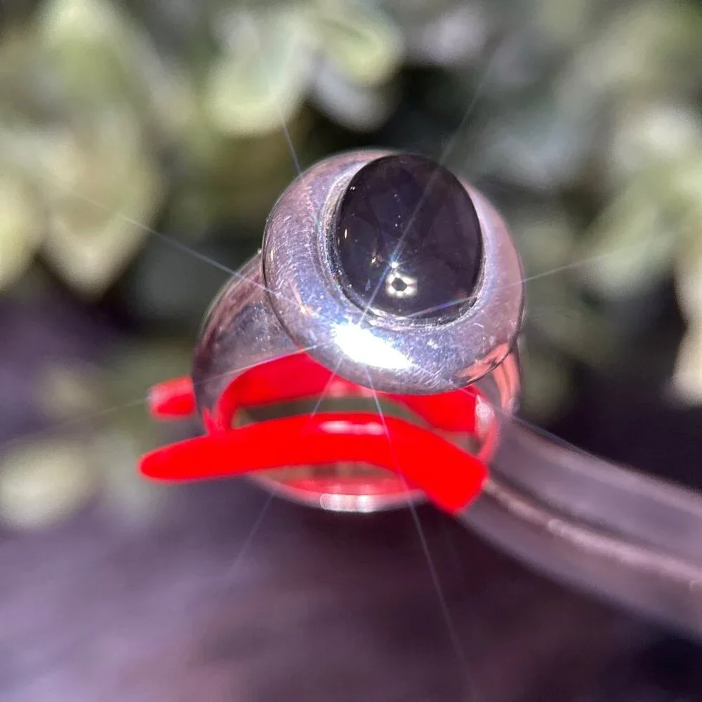 925‎ Silver Cabuchon Onyx Ring